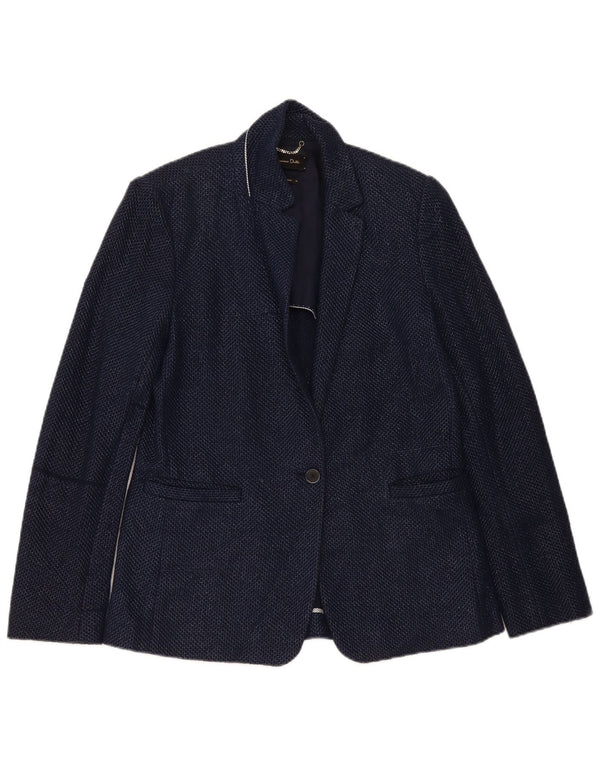 Giacca blazer da donna a 1 bottone Massimo Dutti EU 40 cotone medio blu navy