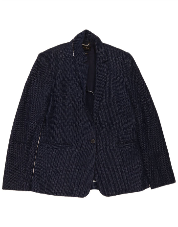 Giacca blazer da donna a 1 bottone Massimo Dutti EU 40 cotone medio blu navy