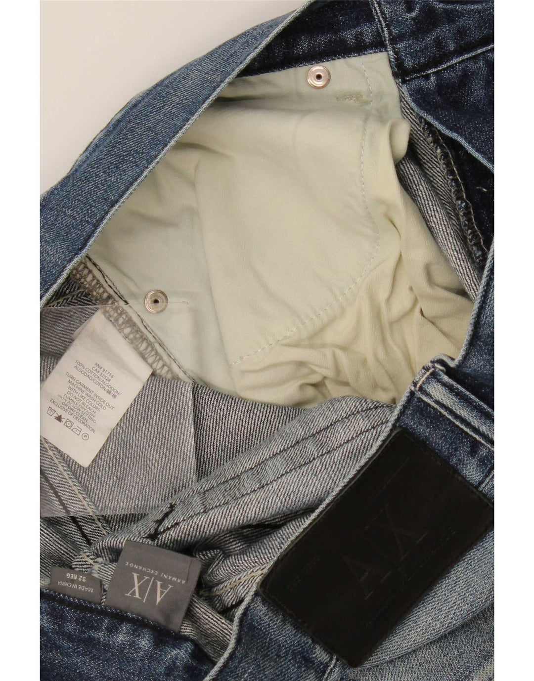 Jeans larghi da uomo Armani Exchange W32 L32 cotone blu