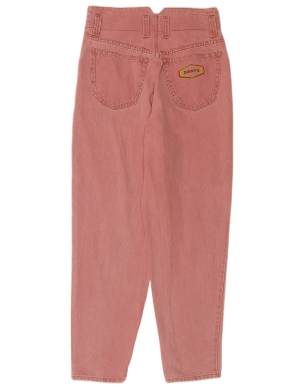 JONNY-Q Jeans da donna a vita alta UK 12 Medio W30 L32 Cotone rosa