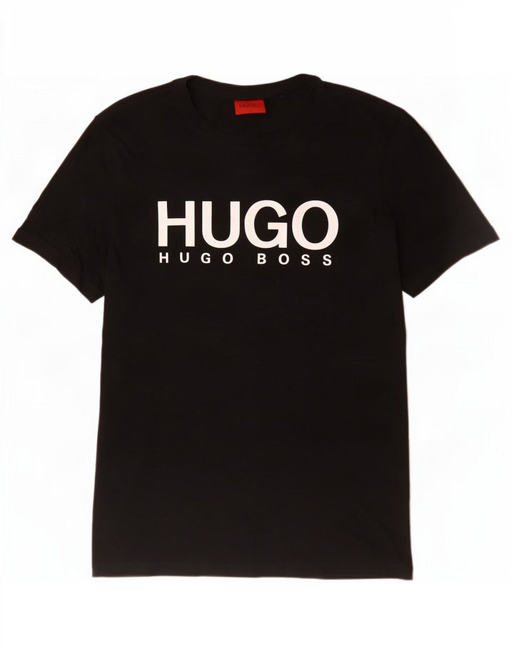 T-shirt grafica da uomo Hugo Boss Top in cotone nero medio