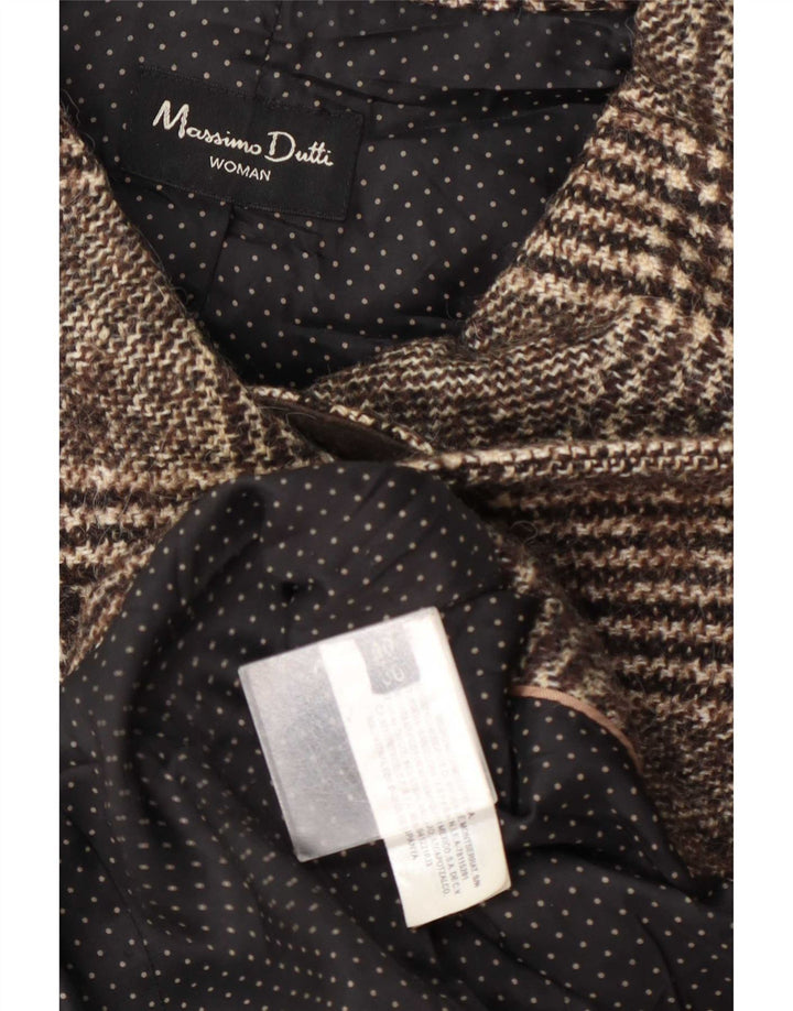 Cappotto doppiopetto da donna Massimo Dutti EU 40 pied de poule marrone medio