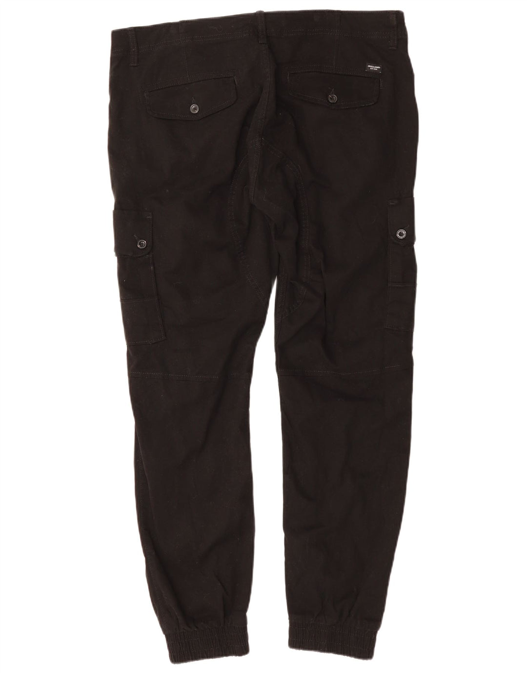 JACK & JONES Pantaloni cargo da jogging affusolati da uomo W36 L29 in cotone nero