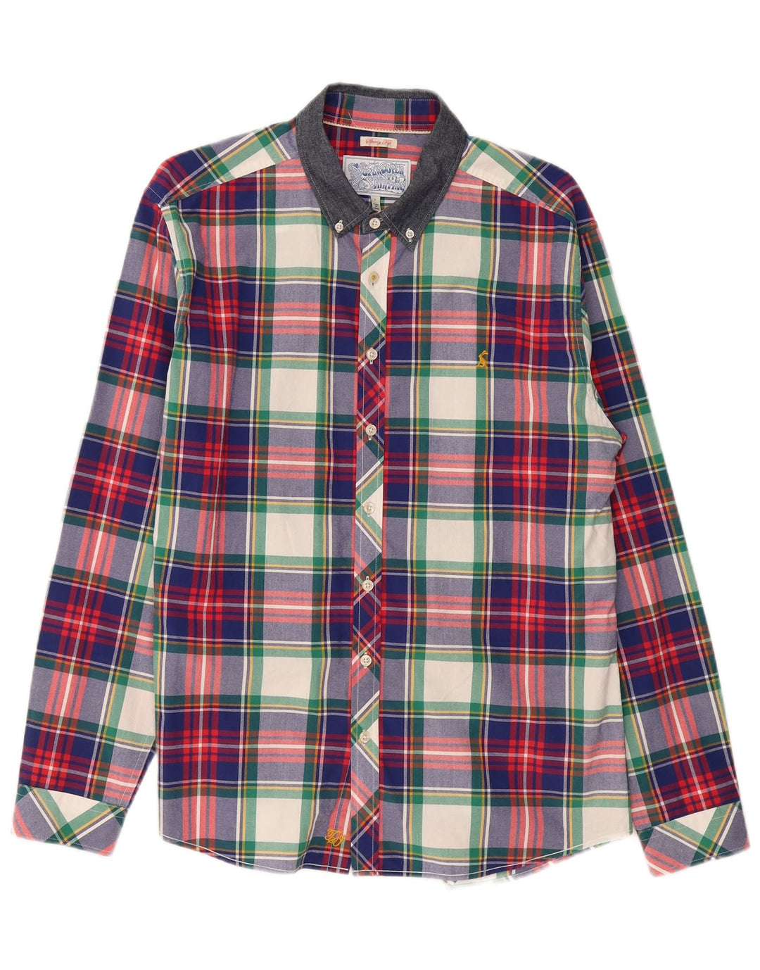 JOULES Mens Superduper Shirt Large Multicoloured Check