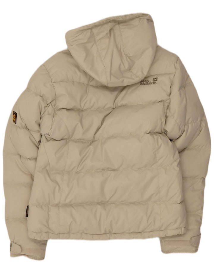 Giacca imbottita con cappuccio da donna Jack Wolfskin UK 10 Small Beige Poliammide