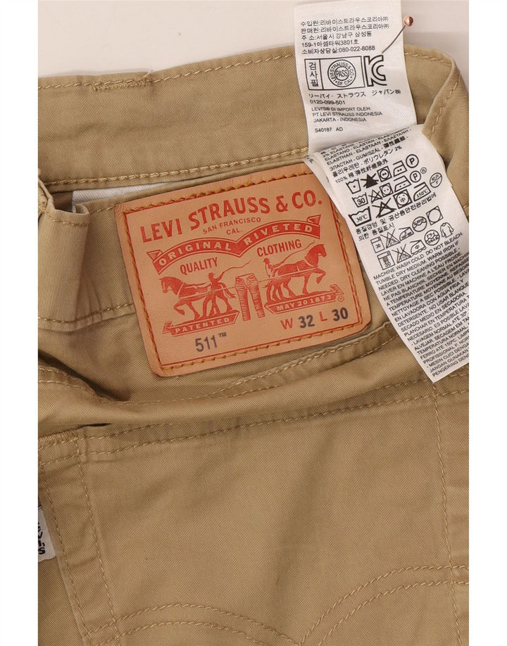 LEVI'S Pantaloni casual slim 511 da uomo W32 L30 Cotone beige