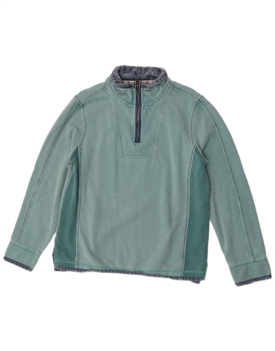 Fat Face Uomo The Airlie Felpa Maglione Colore verde medio