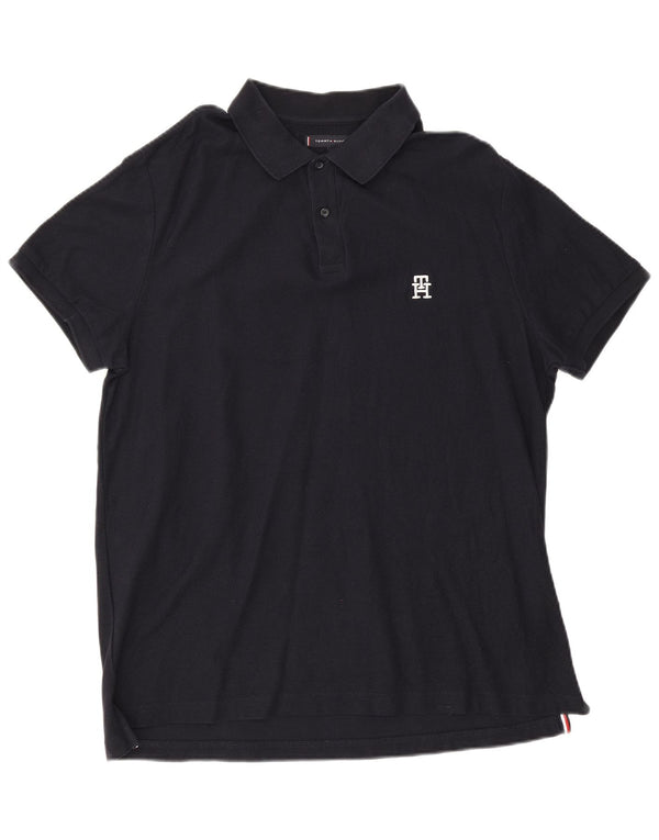 Polo da uomo Tommy Hilfiger XL in cotone blu navy