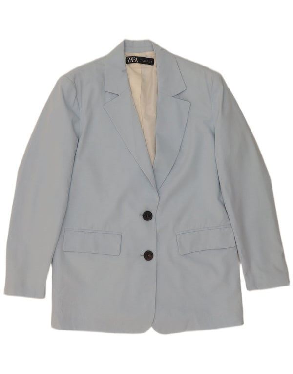 Giacca blazer oversize a 2 bottoni da donna Zara UK 10 piccola blu