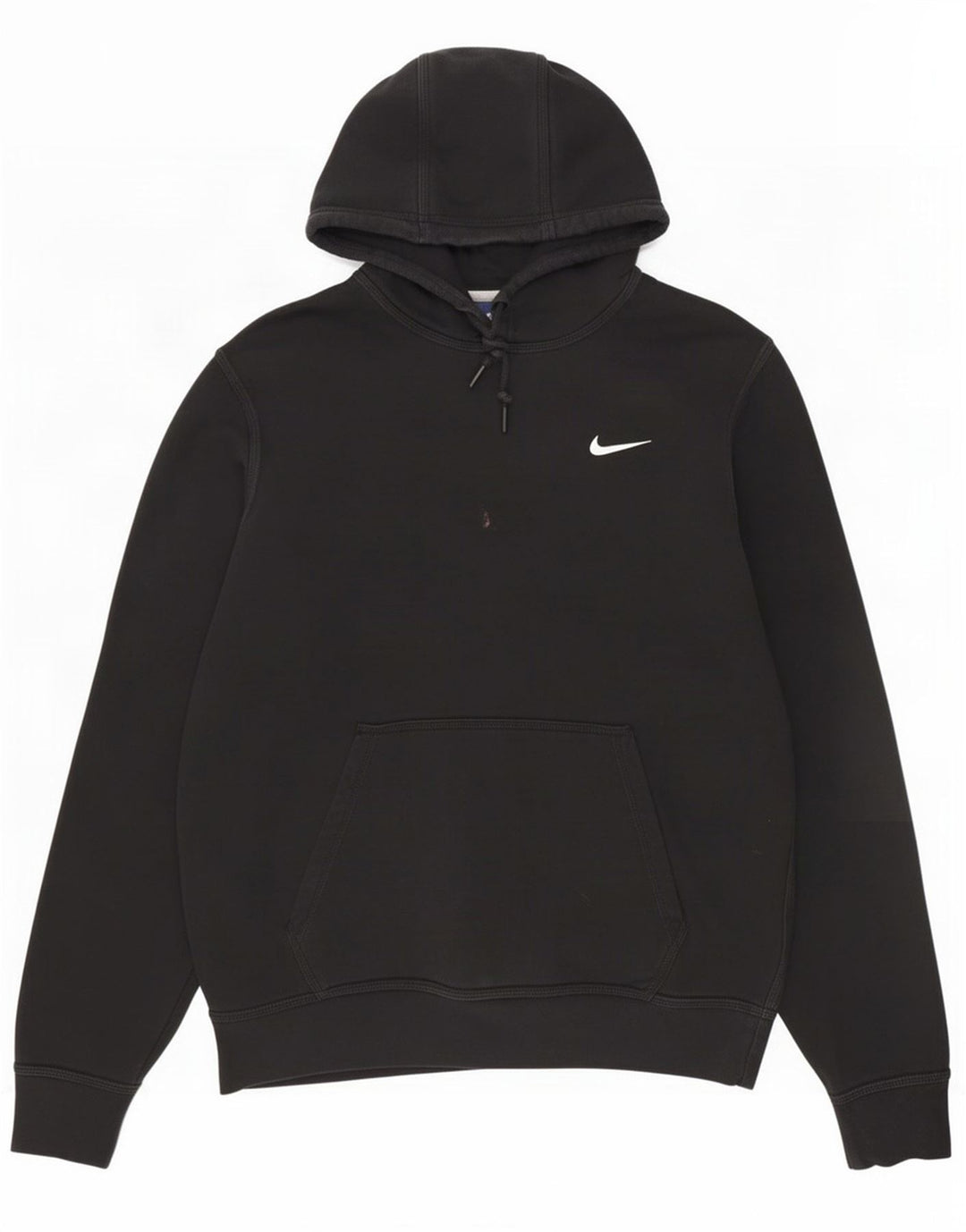 Felpa con cappuccio da uomo Nike, cotone medio nero