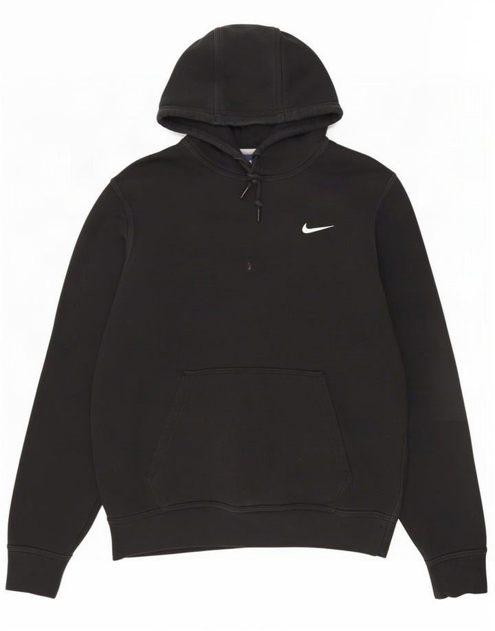 Felpa con cappuccio da uomo Nike, cotone medio nero