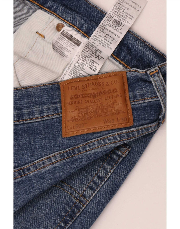 Levi's Uomo 502 Jeans affusolati W33 L30 Cotone blu