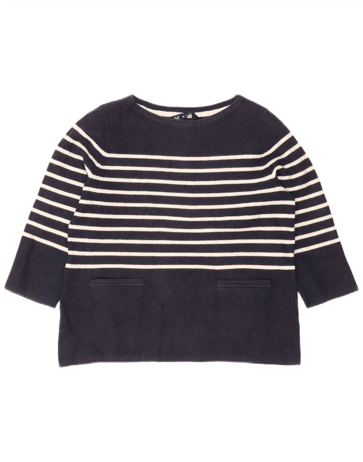 CREW CLOTHING Maglione da donna con scollo a barca UK 14 Blu navy medio