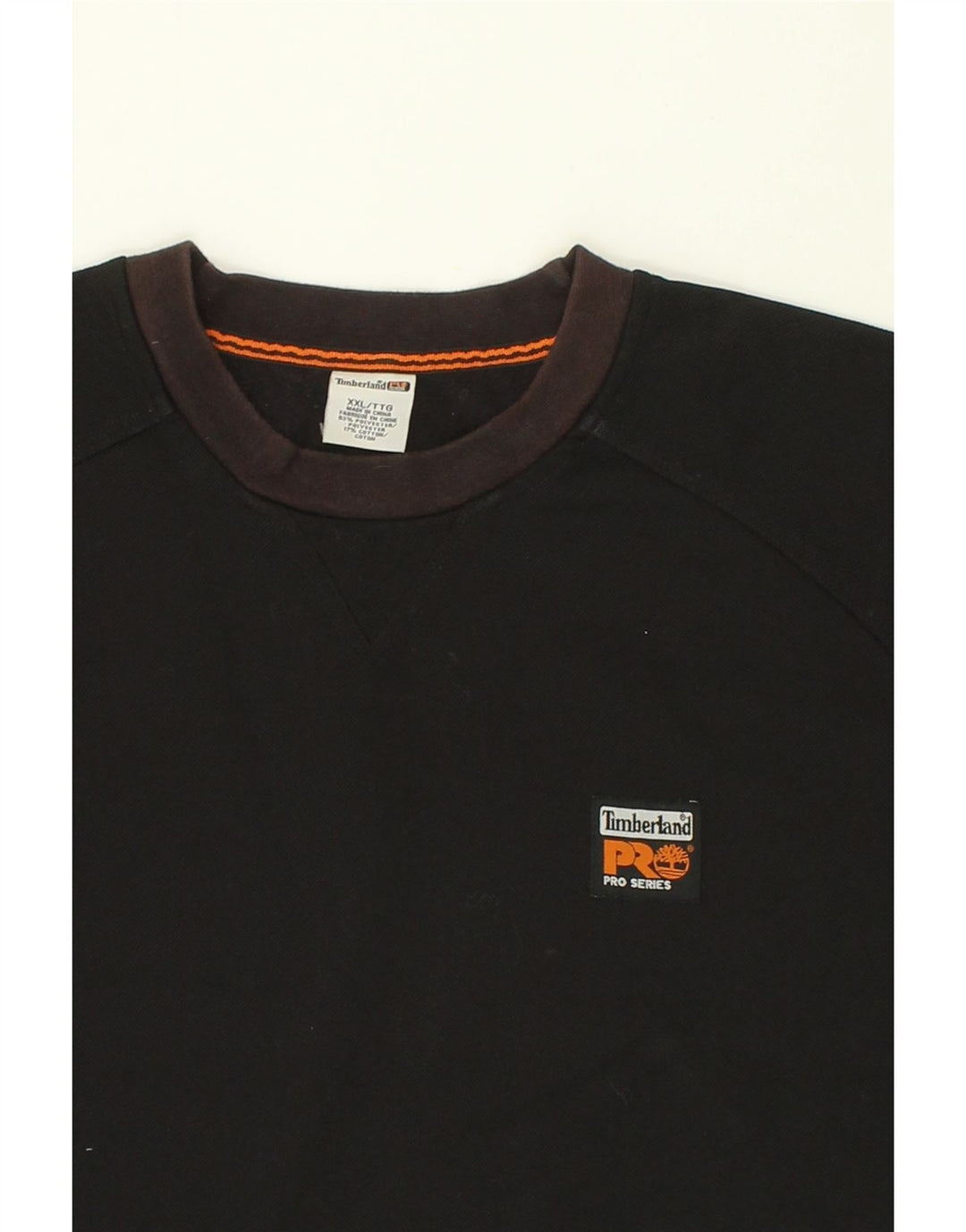 TIMBERLAND Felpa grafica alta da uomo Maglione 2XL Cotone nero