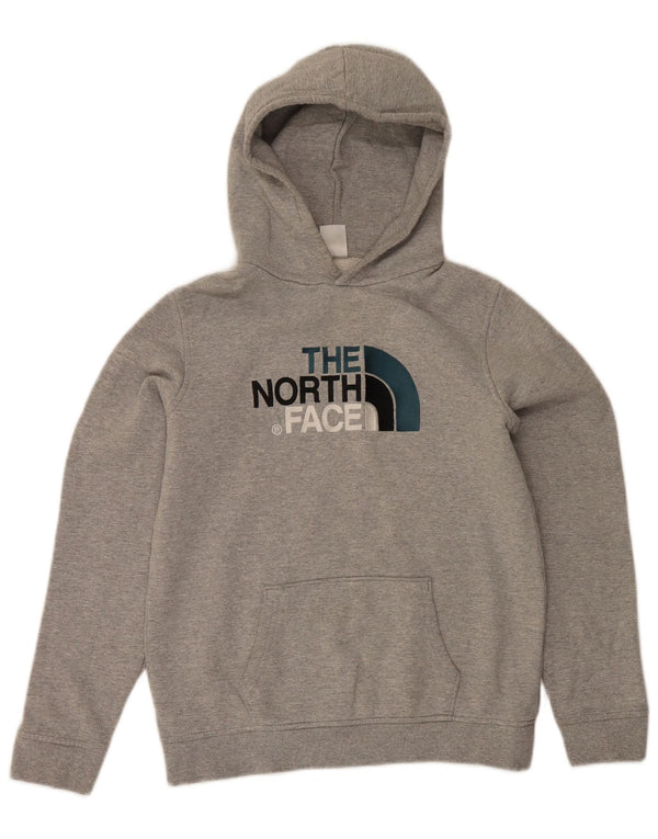 Felpa con cappuccio grafica da bambino The North Face 14-15 anni XL in cotone grigio