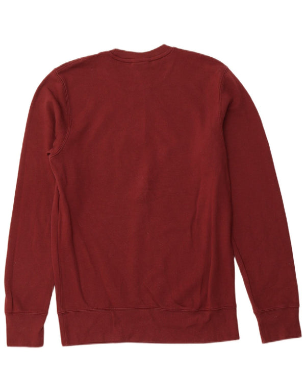 NEW BALANCE Felpa da uomo maglione medio bordeaux in cotone