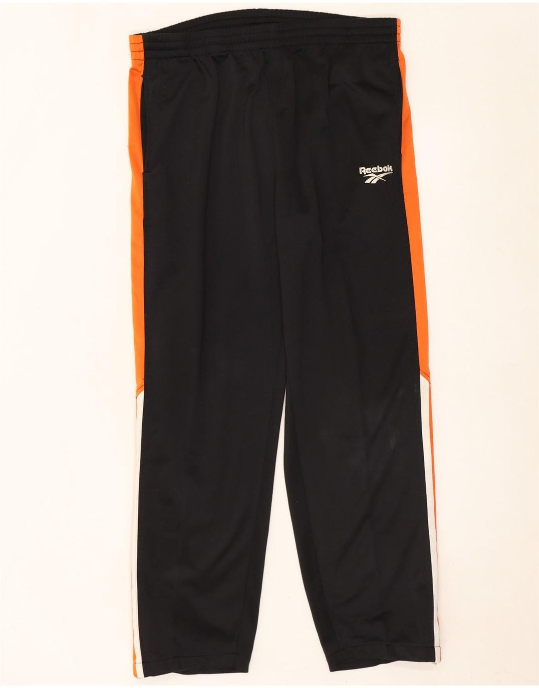 Pantaloni da tuta da uomo Reebok Large in poliestere color block nero