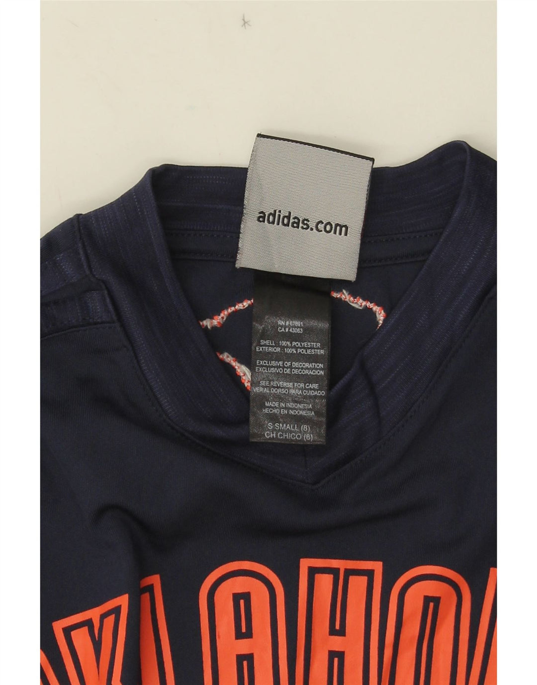Adidas Maglietta grafica da ragazzo a manica lunga 7-8 anni Small Blu Navy