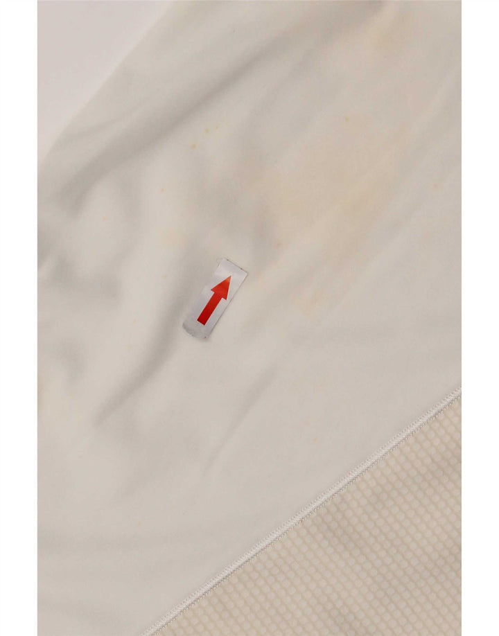 Polo Adidas da donna UK 14 Medium White Colourblock in poliestere