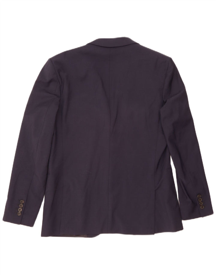 Giacca blazer da uomo a 2 bottoni Reiss UK 40 grande lana blu navy
