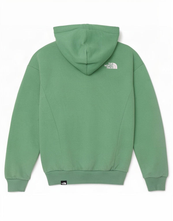 Felpa con cappuccio grafica ampia da donna The North Face UK 6 XS verde cotone