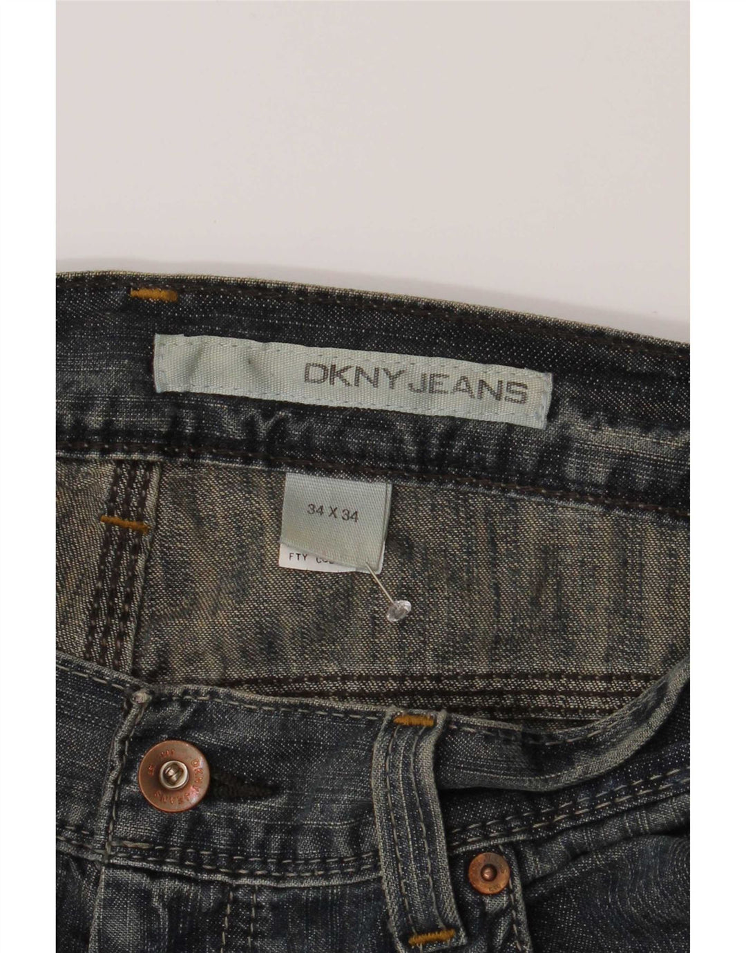 Jeans dritti da uomo Dkny W34 L34 cotone blu