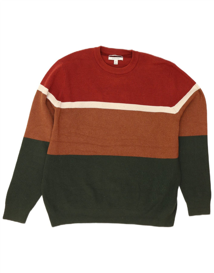 Maglione maglione girocollo da uomo Marks & Spencer 2XL multicolore a blocchi di colore