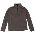 Under Armour Maglia da uomo con zip e collo a maniche lunghe in poliestere grigio medio