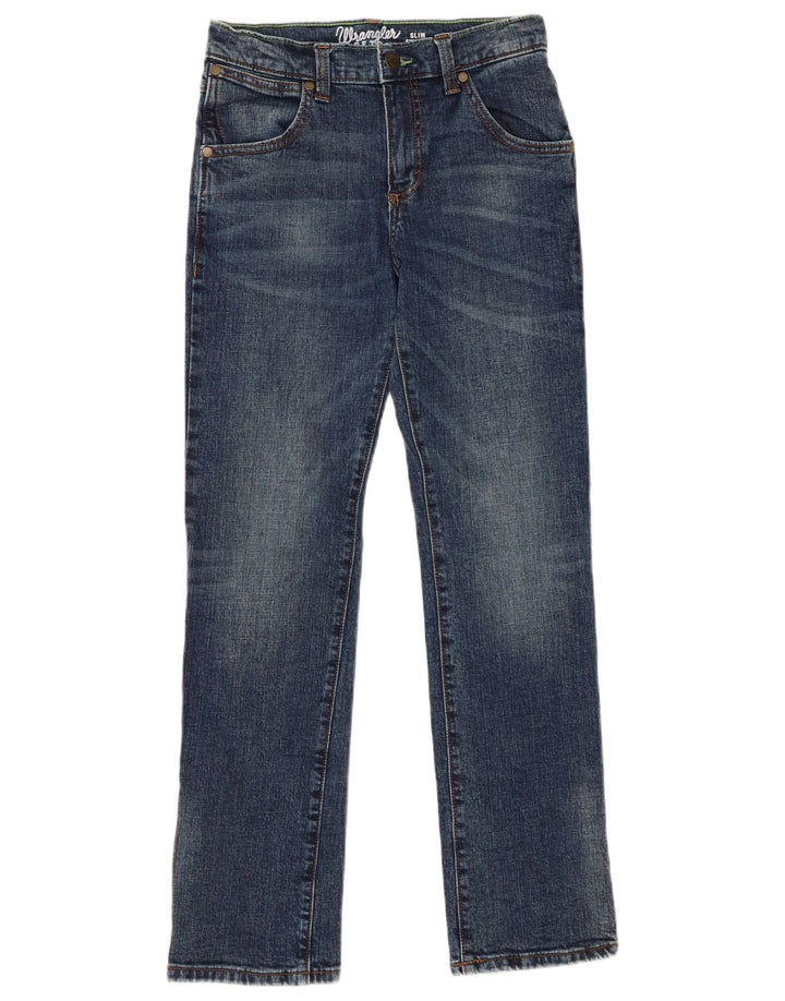 Jeans WRANGLER retrò slim dritti da ragazzo 13-14 anni W26 L29 cotone blu