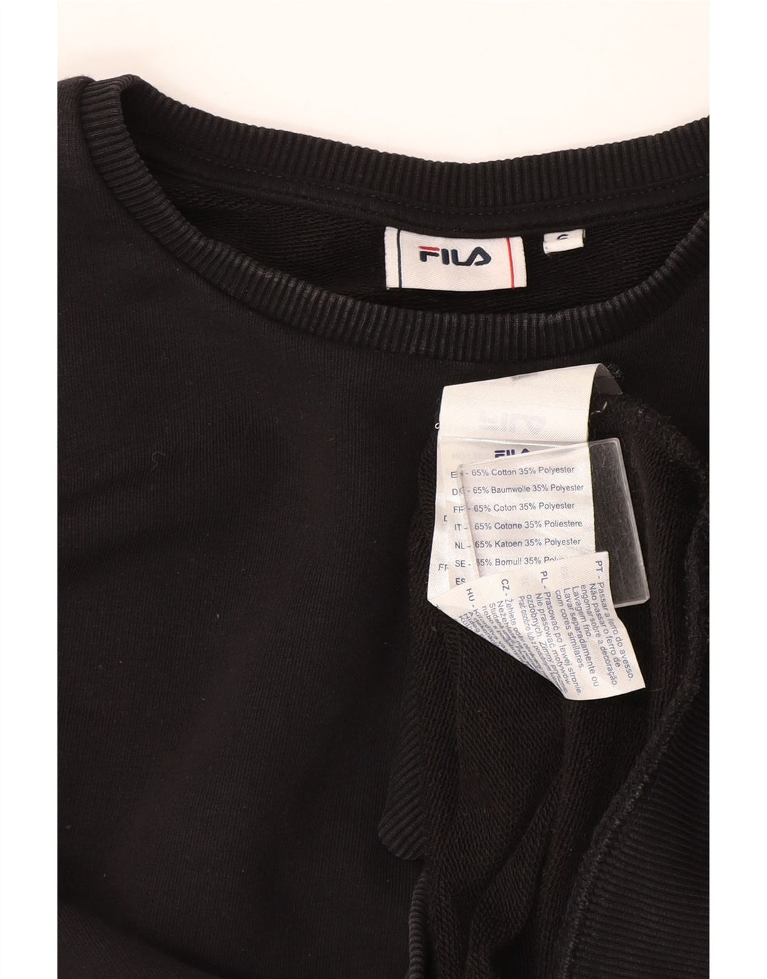Felpa da donna Fila Jumper UK 10 Small Black Cotton