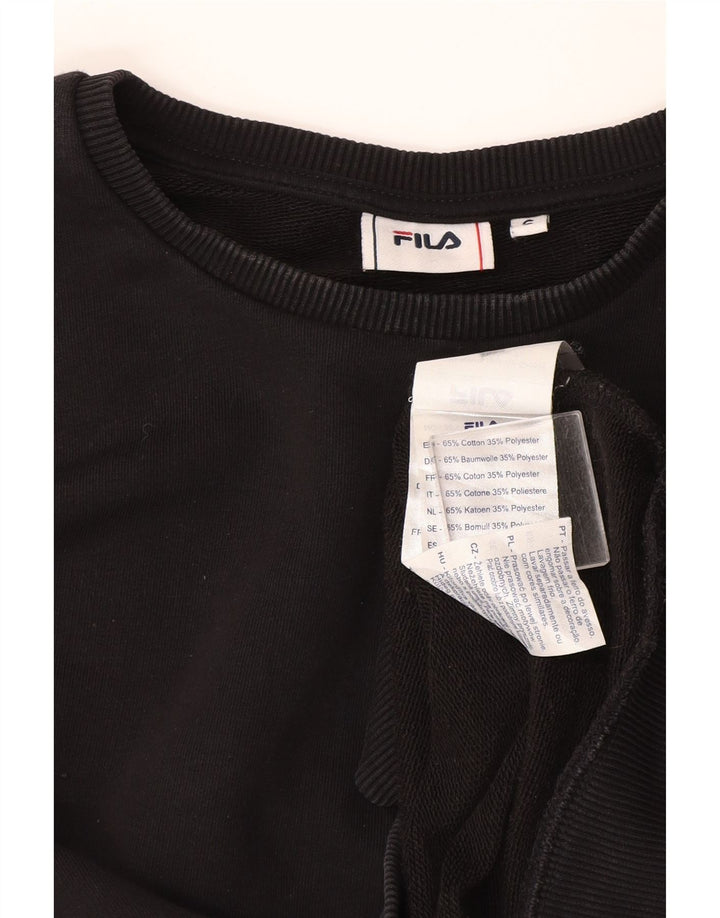 Felpa da donna Fila Jumper UK 10 Small Black Cotton