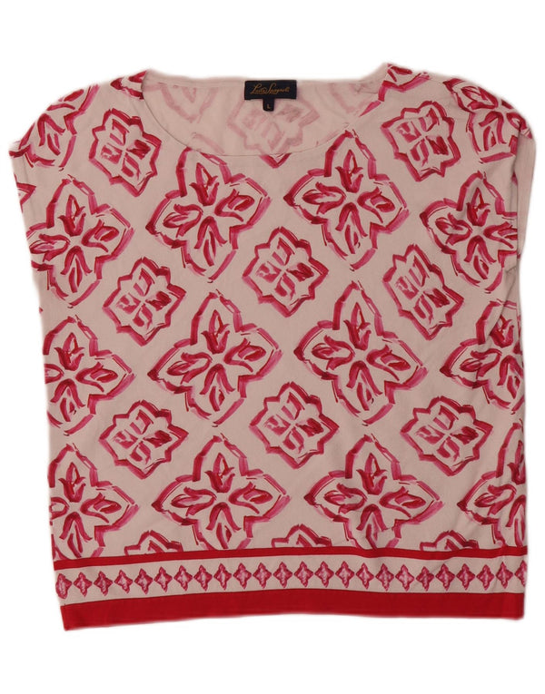 Camicetta senza maniche da donna Luisa Spagnoli UK 16 Large White Floral