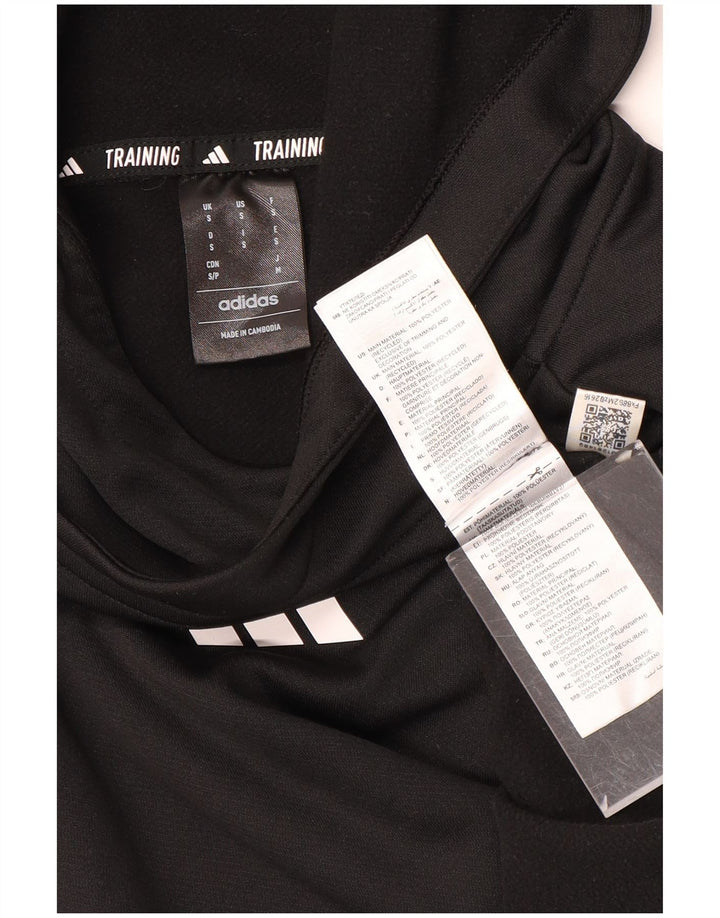 Felpa con cappuccio Adidas Aeroready da uomo piccola in poliestere nero