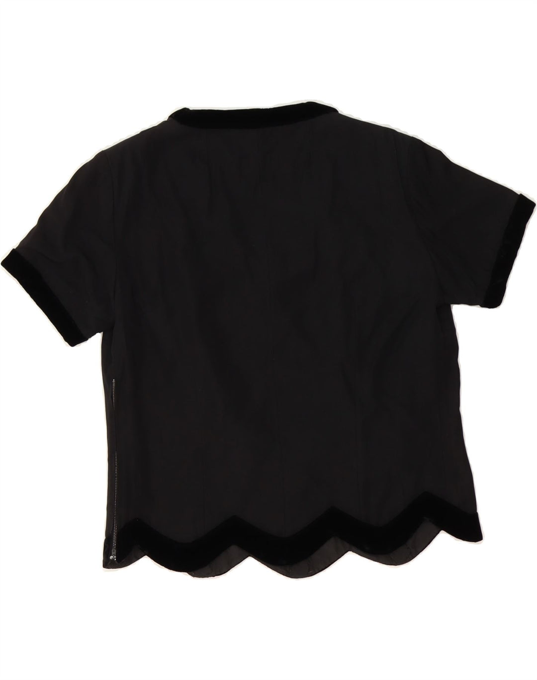 VINTAGE Womens Short Sleeve Blouse Top UK 16 Large Black Vintage Vintage and Second-Hand Vintage from Messina Hembry 