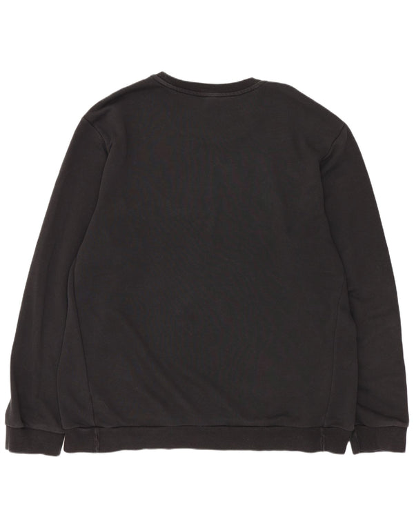 Felpa Adidas da uomo con vestibilità grafica regolare, maglione XL, cotone nero