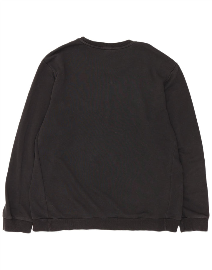 Felpa Adidas da uomo con vestibilità grafica regolare, maglione XL, cotone nero