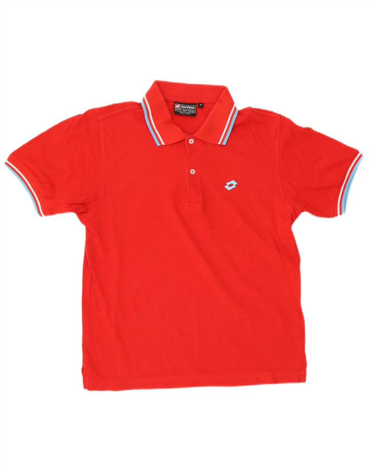 Polo da uomo Lotto a righe rosse medie