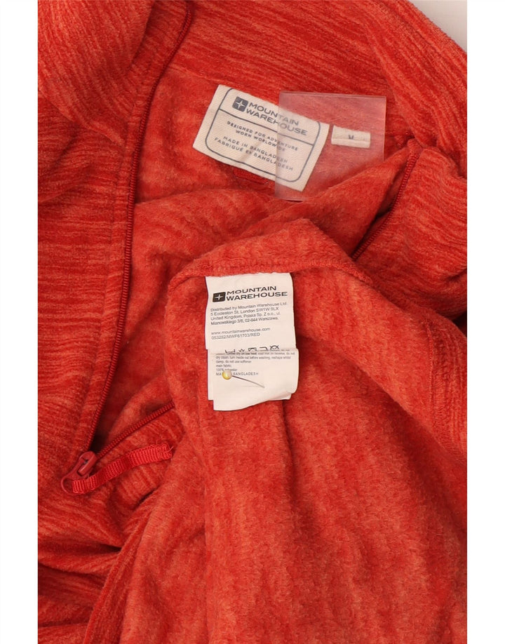 Maglione in pile da uomo con zip e collo Mountain Warehouse, arancione medio screziato