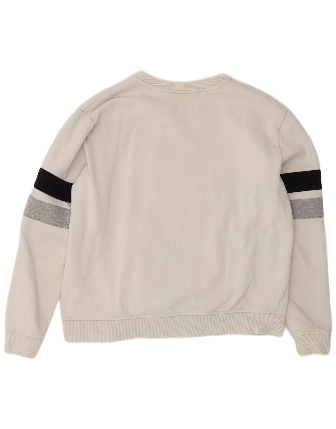 Fila Felpa grafica da uomo in cotone color block bianco medio