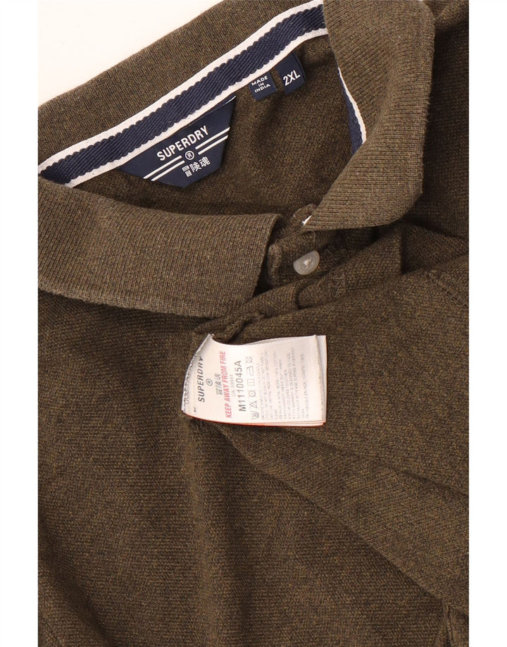 Polo da uomo SUPERDRY 2XL cotone kaki