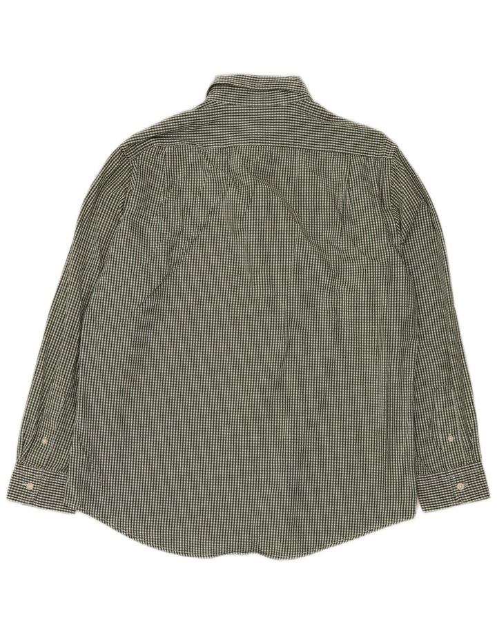 POLO ASSN. Camicia da uomo in cotone a quadretti verde medio