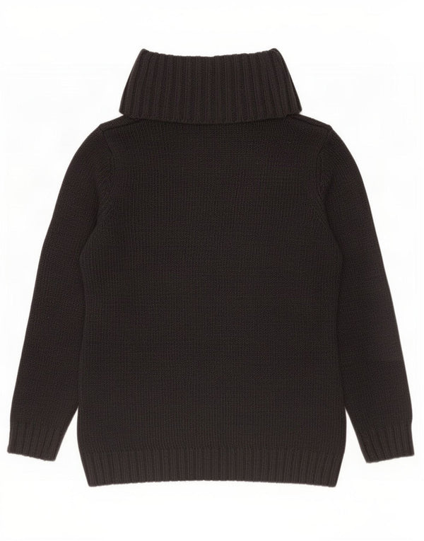 Maglione maglione a collo alto da donna Canda UK 14 acrilico nero medio