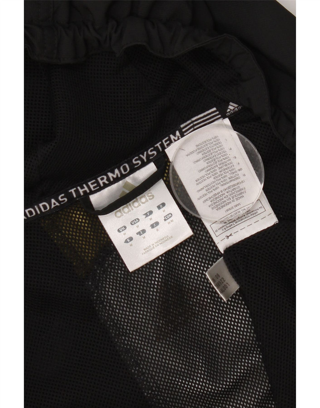Giacca da ginnastica da uomo con cappuccio Adidas, giacca media in poliestere color block nero