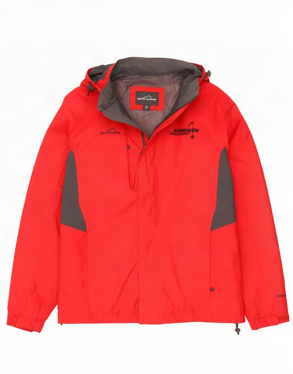 Giacca a vento da uomo Eddie Bauer 2XL Poliestere color block rosso