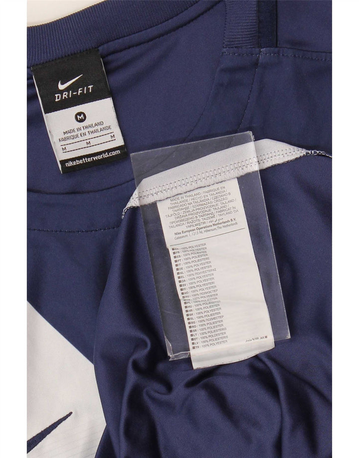 T-shirt grafica da uomo Nike Dri Fit Top color block medio blu navy