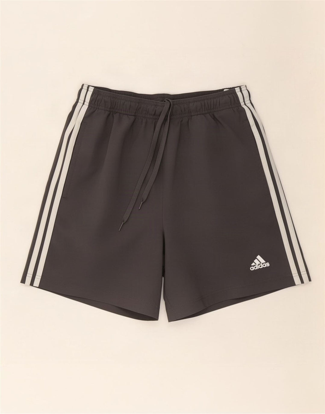 Pantaloncini sportivi Adidas da uomo grandi in poliestere grigio