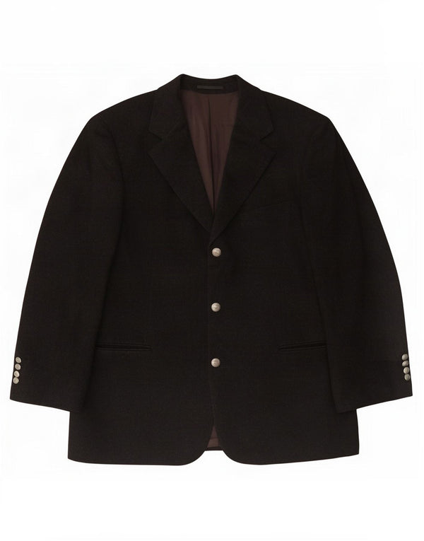 Giacca blazer da uomo a 3 bottoni Hugo Boss EU 52 XL lana vergine grigia
