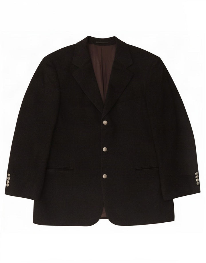 Giacca blazer da uomo a 3 bottoni Hugo Boss EU 52 XL lana vergine grigia