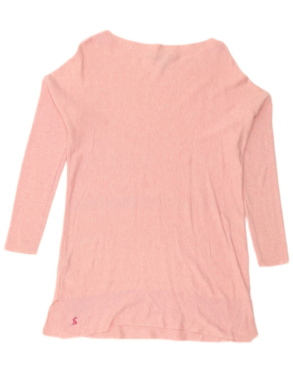 Joules Maglione da donna oversize con scollo a barca UK 12 Cotone rosa medio