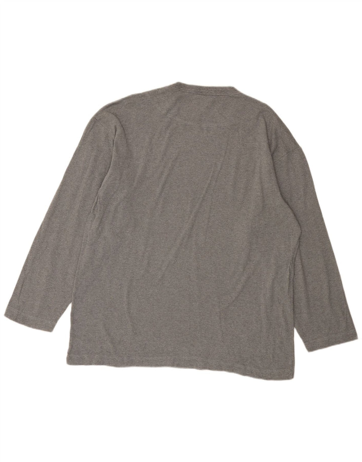 Fila Maglia da uomo a maniche lunghe XL in cotone chiazzato grigio